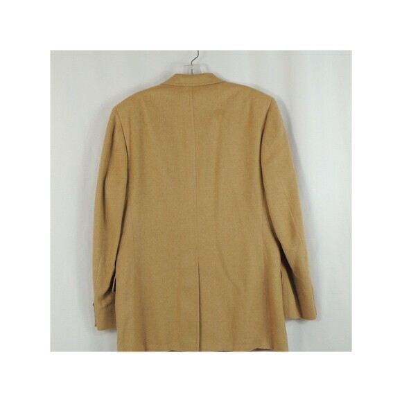VTG Bill Blass 100% Camel Sport Coat Tan 2-Button Made in USA 42R (Measured) - Picture 5 of 16